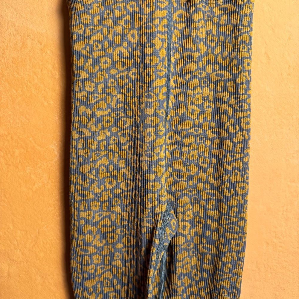 Free People Movement Leopard Print Ribbed Racerback Jumpsuit XS/S - Picture 3 of 8